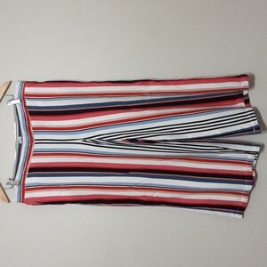 Tabitha Webb pant women L stripped pull on elastic waist beach vacation Y2K